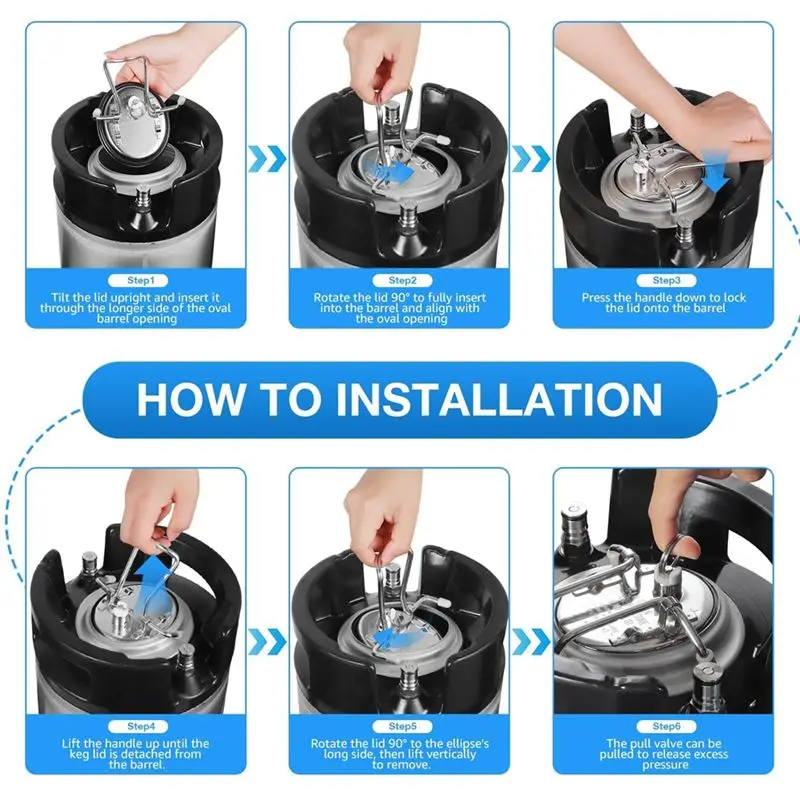 Hot Selling-Stainless Steel Corny Keg Carbonation Lid Carbonation Leak-Proof Corny Keg Lid For Corny Cornelius Keg Replacement P