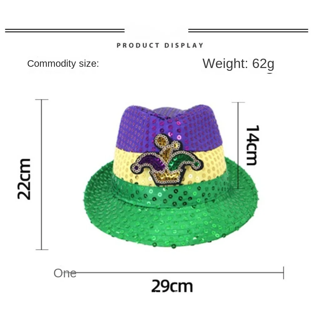 Nuevo Sombrero de Jazz de Hip Hop con purpurina, sombreros de Carnaval de Hip Hop con lentejuelas, gorra de cubo para Cosplay,
