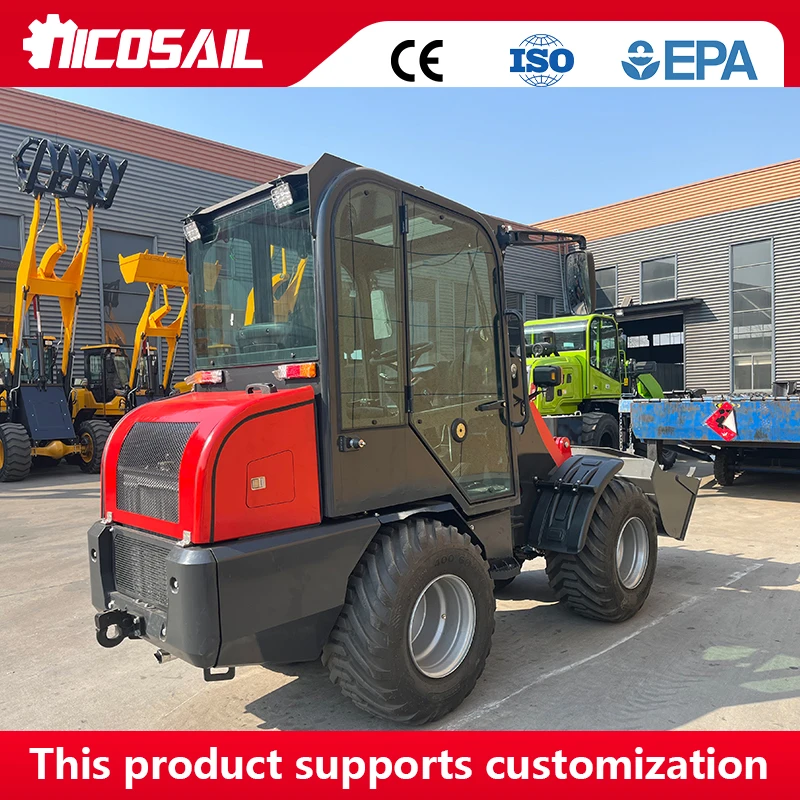 

Nicosail KZL918 4WD Wheel Loader 1000kg Max Boom Load Telescopic Main Arm