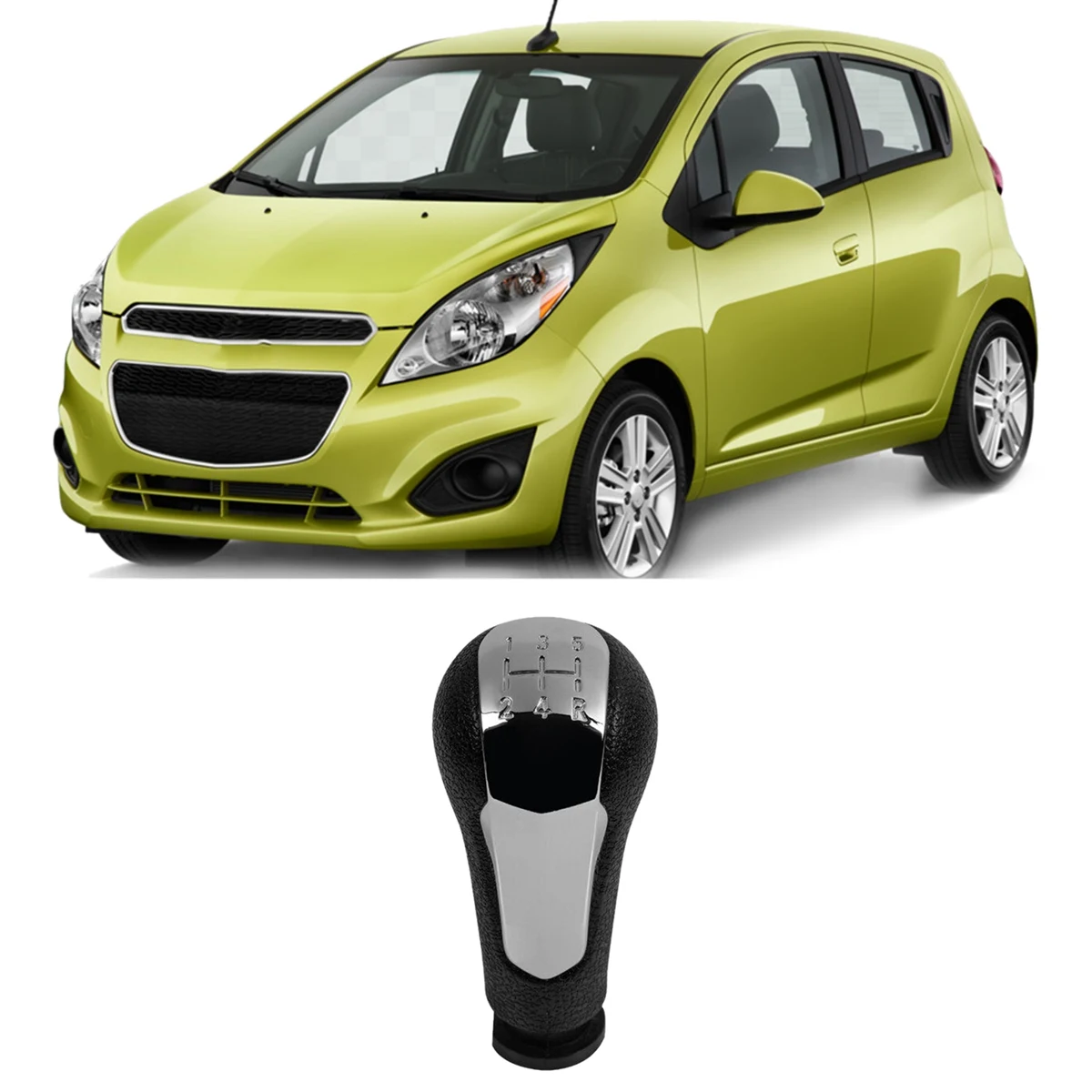 5 gałka skrzyni biegów dźwignia zmiany biegów drążek uchwytu dla Chevrolet Spark 2011-2016 jasnoczarny