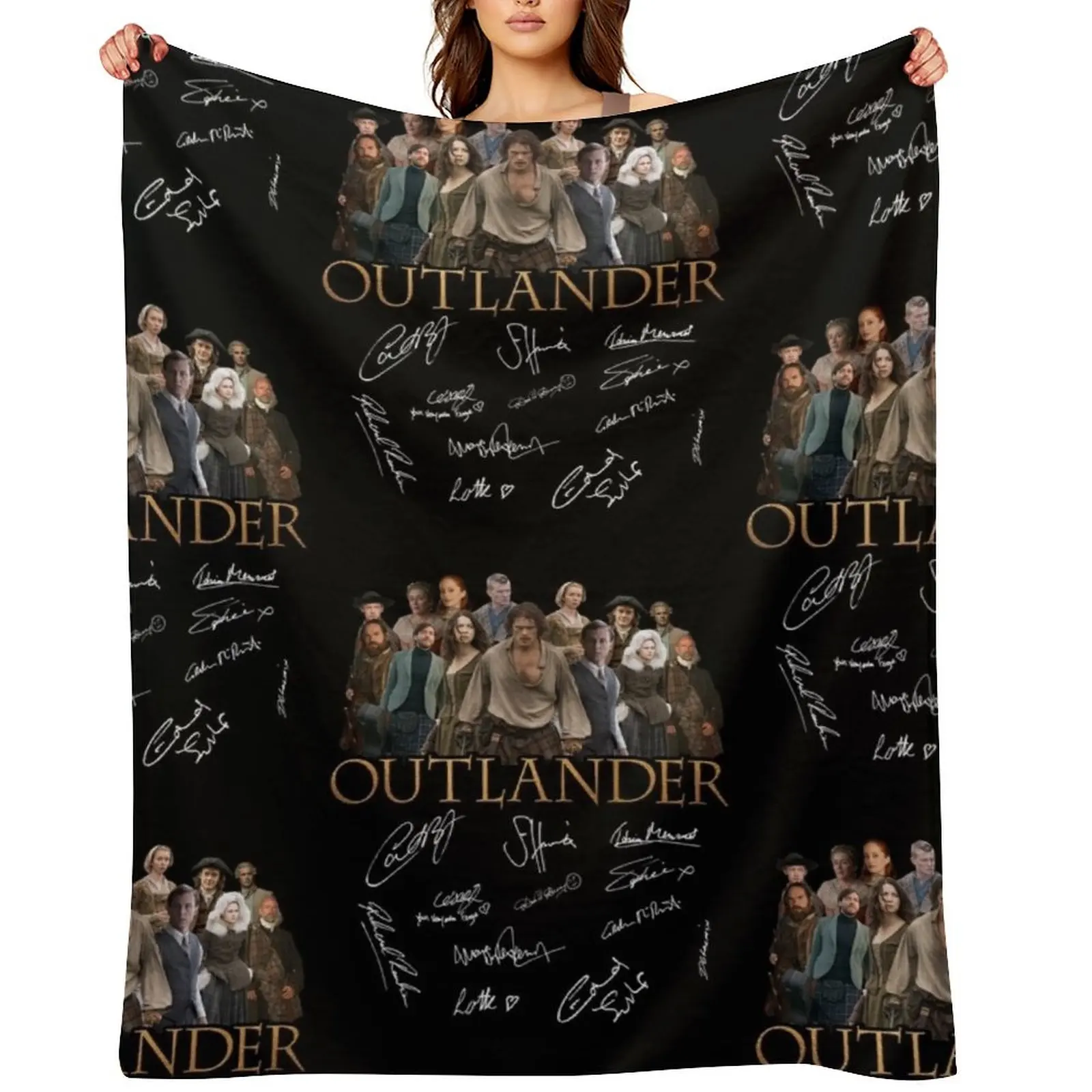 

Outlander Signature Throw Blanket wednesday christmas decoration Bed Fashionable manga Blankets