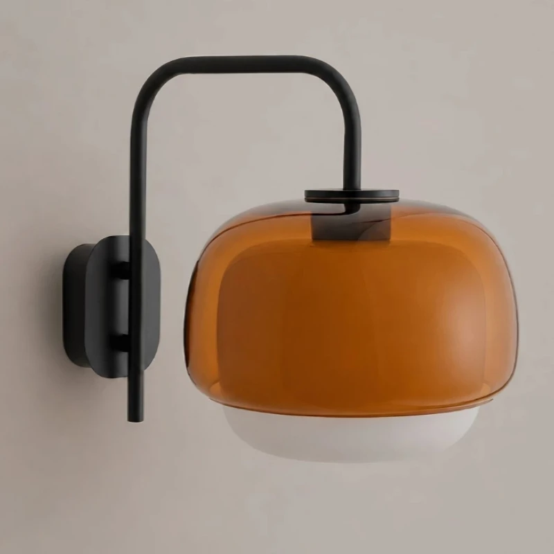 Modern Minimalist Wall Lamps Glass Lampshade LED Wall Sconces Designer Bedroom Living Room Hotel