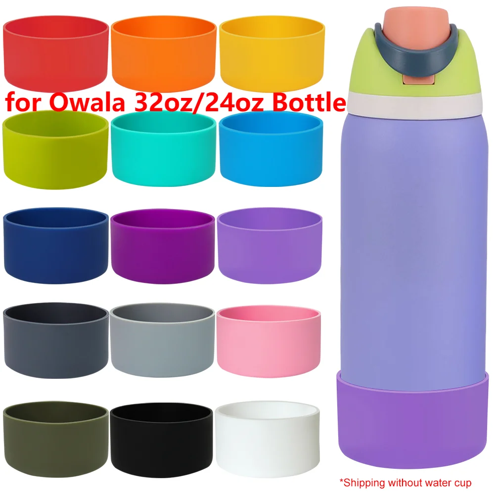 Funda protectora de silicona suave para botella de agua Owala, Protector inferior antideslizante, Base inferior protectora, 32oz/24oz