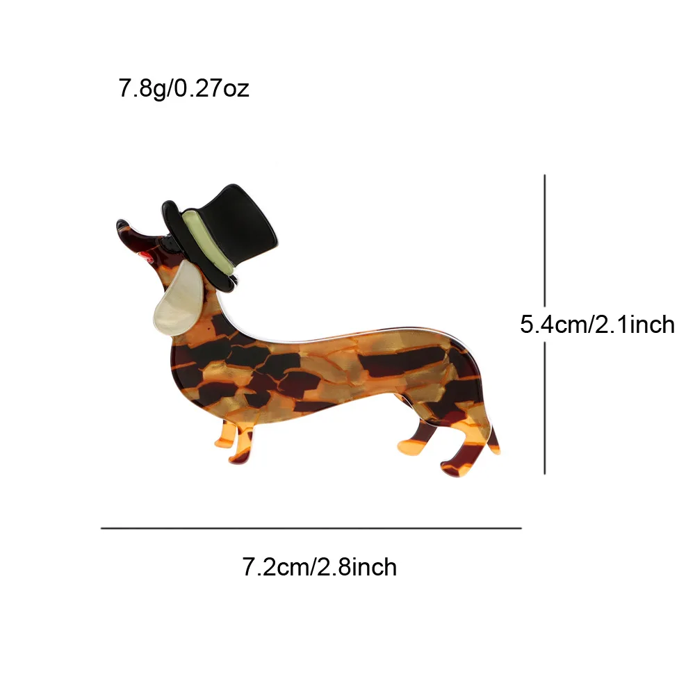 handmade fashion animal accessories acrylic cartoon dog brooch clothing bag badge ﻿