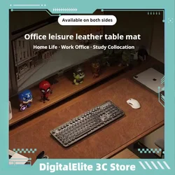 New Retro Cowhide Mouse Pad Desk Pad Thickened Durable Wear Resistant Notebook Office Desk Wash Free Waterproof Felt Tablecloth