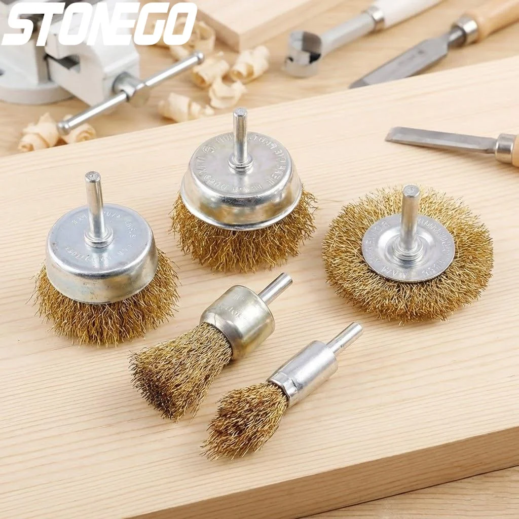 

Набор из 6 проволочных щеток для удаления ржавчины и полировки, аксессуары для электрических шлифовальных машин и дрелей, запчасти для электроинструментов