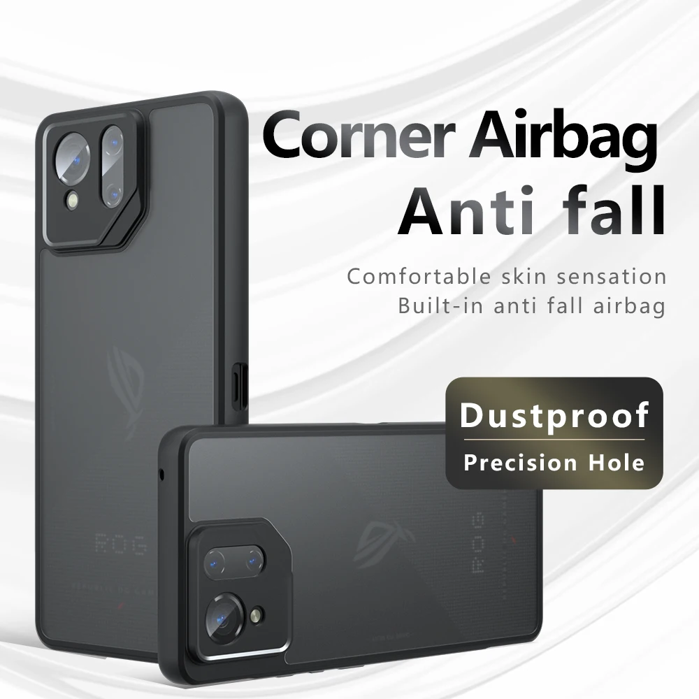 Airbag Super Protection Soft TPU+PC Clear Matte Back Cover For ASUS ROG Phone 9 Pro Phone9 Pro 5G Phone Case