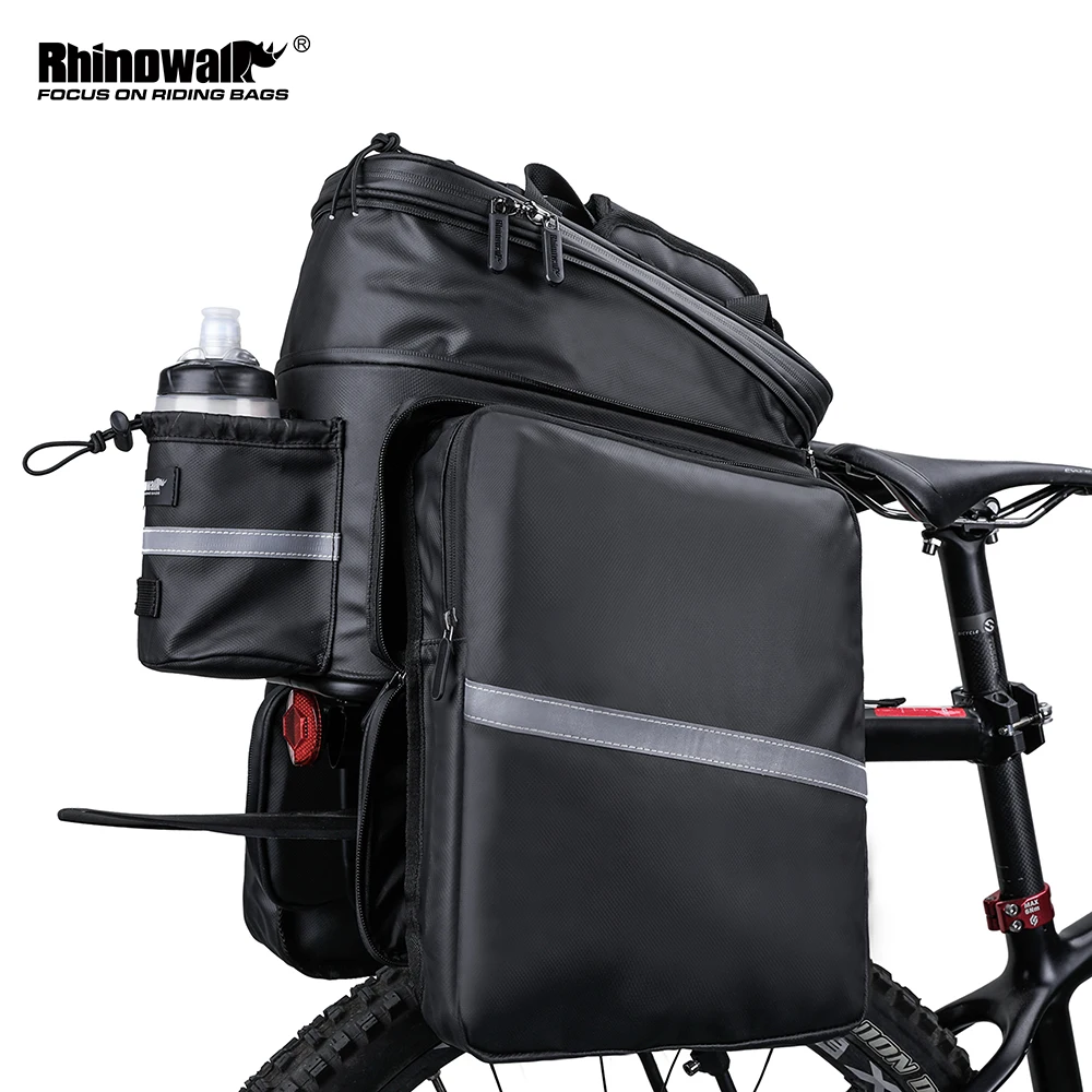 

Rhinowalk Bicycle Bags Large Capacity Waterproof Cycling Bag MTB Bike Saddle Rack Trunk Bag Luggage Carrier Scalable Bike Bag