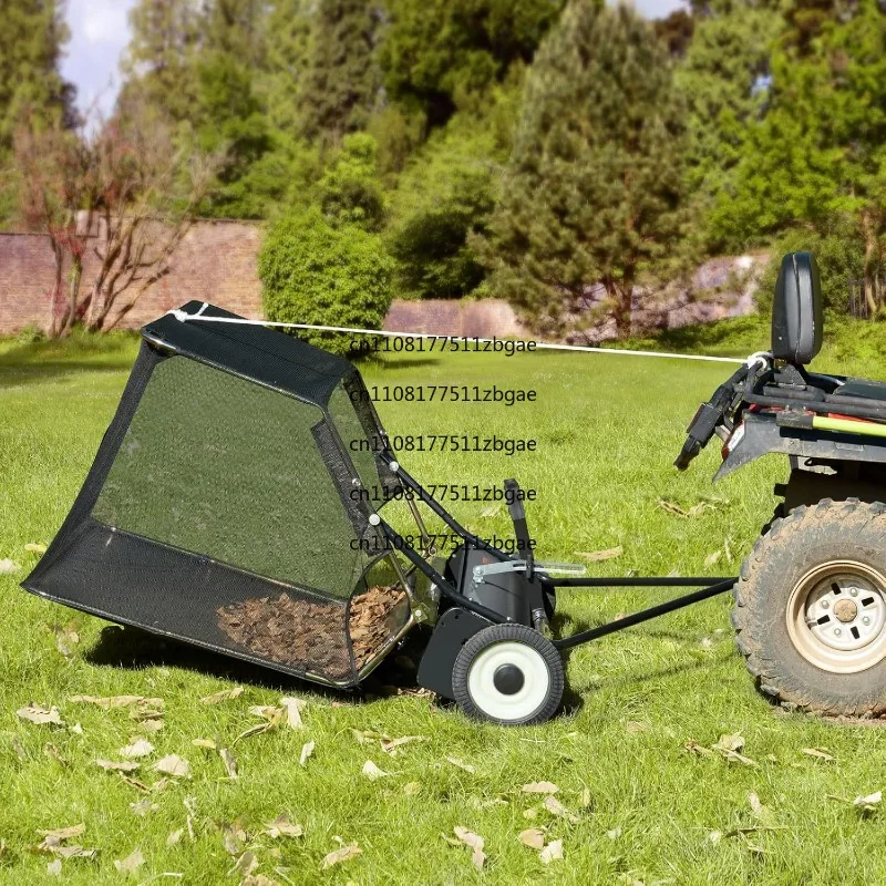 Heavy Duty Leaf & Grass Collector 52 Inch Lawn Sweeper Tow Behind, 26 Cu.ft. Large Pull Behind Grass Sweeper