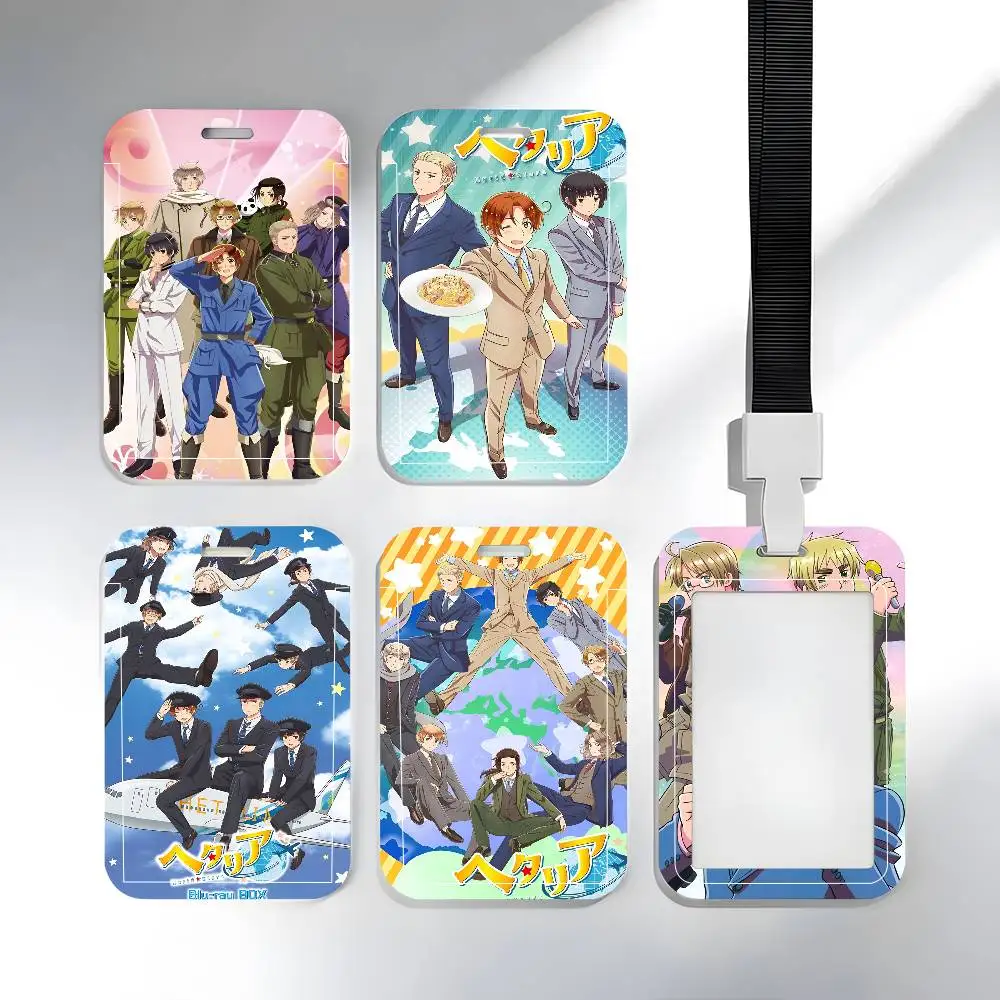 Hetalia World Stars Lanyard Card Holders Student ID Card Holders Neckband Card Holders Access Control Accessories Gifts