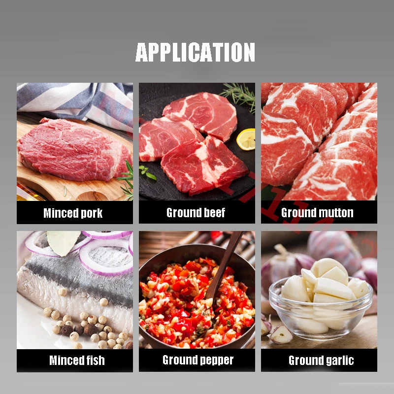 Picadora de carne eléctrica de alta resistencia, 150 Kg/H, 12 tipos, picadora de carne casera, embutidor de salchichas, procesador de alimentos