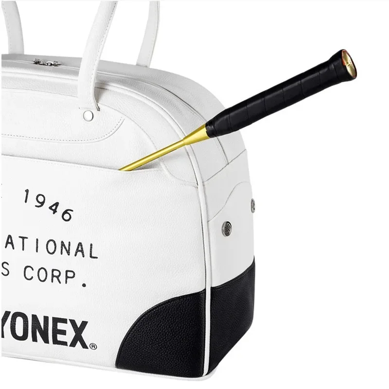 YONEX-Bolsa de raqueta de bádminton profesional, bolso de mano de raqueta de alta calidad, bolso deportivo de cuero PU Unisex, portátil, bonito y duradero