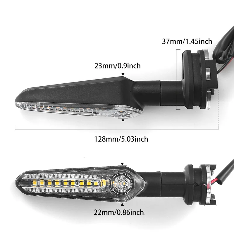 LED Turn Signal Flowing Light For YAMAHA MT-01 MT03 MT07 MT09 Tracer 9 900/GT Tenere 700 XSR 155 FZ6 12V Motorcycle Flasher Lamp