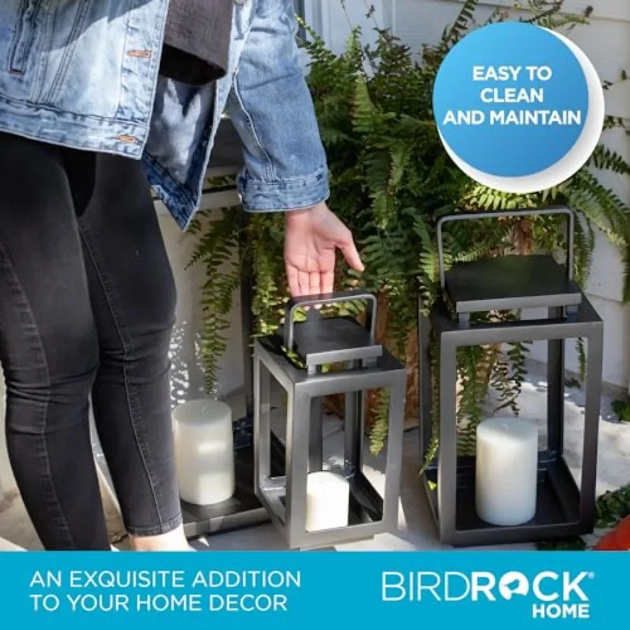 Großer Metallkäfig, dekorative Laternenkerzenhalter für den Innen- und Außenbereich, rustikale Veranda- und Terrassenbeleuchtung im Bauernhausstil