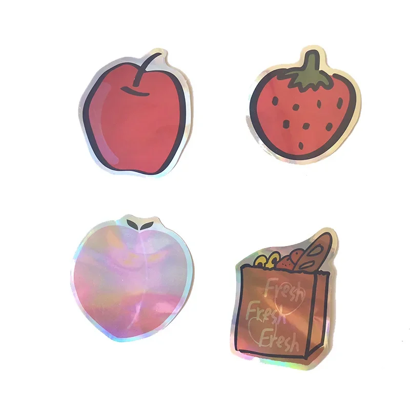 1Sets=23PCS Cute Strawberry Laser Cartoon Sticker Mobile Phone Water Cup Computer Helmet Sticker