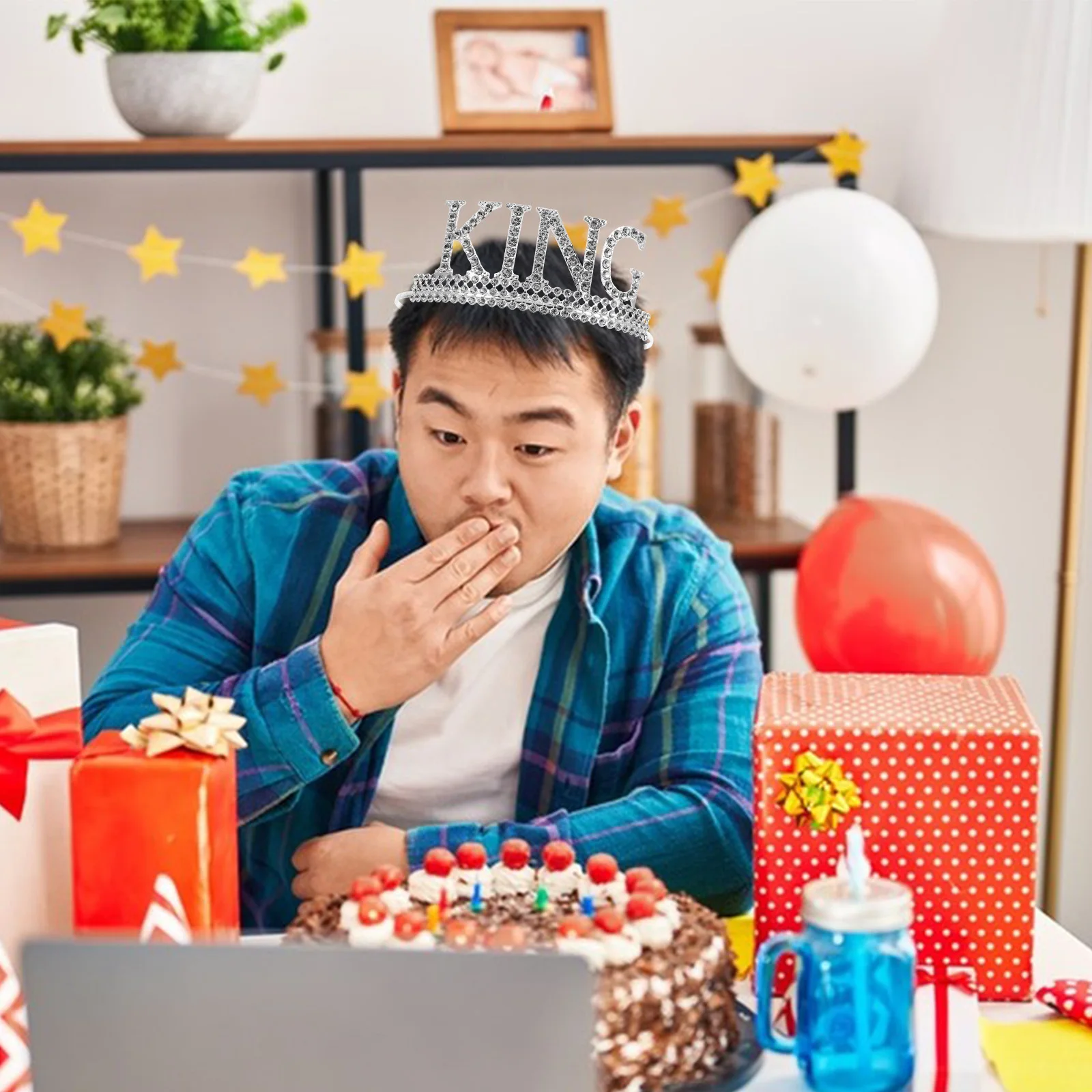 

1 комплект, королевская корона и пояс на день рождения, прочные легкие аксессуары для украшения вечеринки для мужчин, наряд для празднования дня рождения