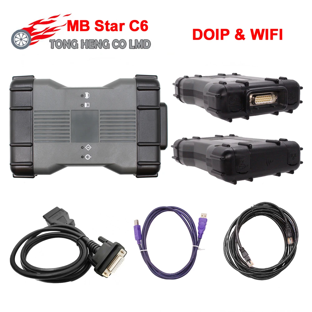 MB Star C6 Diagnosis Tool Support DOIP WIFI Diagnosis With 2022.03 HDD VCI Multiplexer SD Connect C6