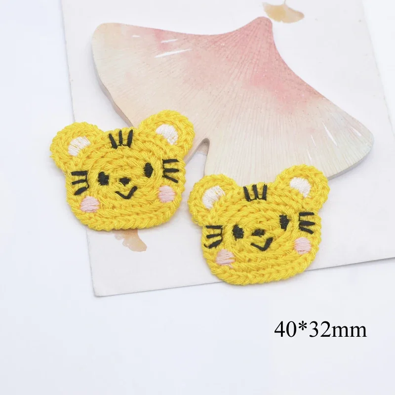 10Pcs Kawaii Animals Wool Applique for DIY Clothes Hat Shoes Sewing Supplies Patches Headwear Hair Loop Clips Decor Accessories