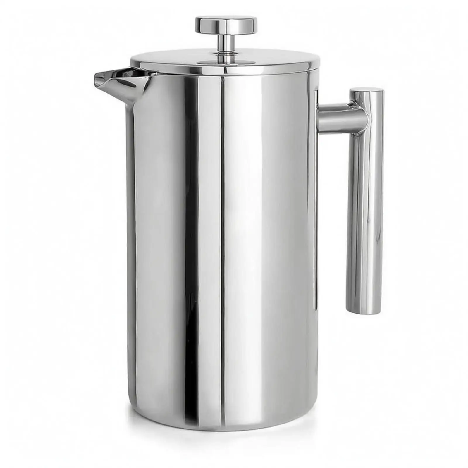 Manual Coffee Brewer French Press Stainless Steel Double Layer Insulated Coffee Maker with Plunger Filter for Home Barista