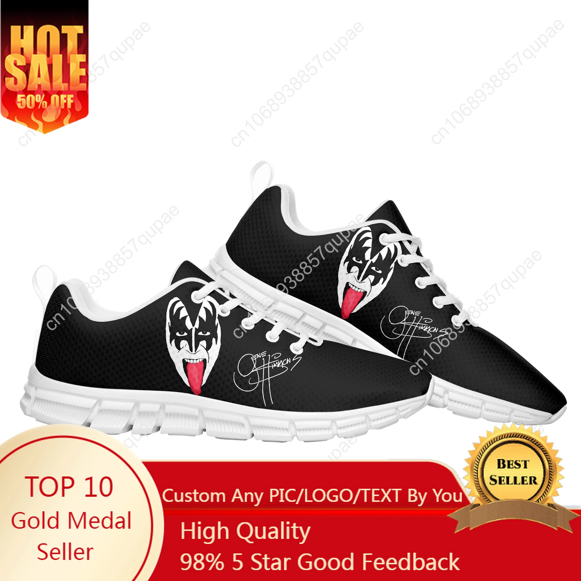 

Gene The Demon Simmons Kiss Sports Shoes Mens Womens Teenager Children Sneakers Fashion Casual Hiking Sneaker Custom Built Shoes