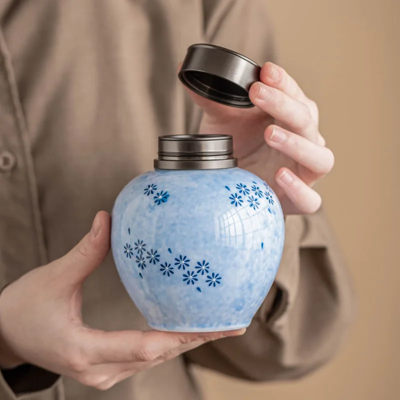 Handmade Ceramic Cremation Urn Chinese Style for Human & Pet Ashes Cat Dog Animal Reptile Remembrance - Eco-Friendly Memorial