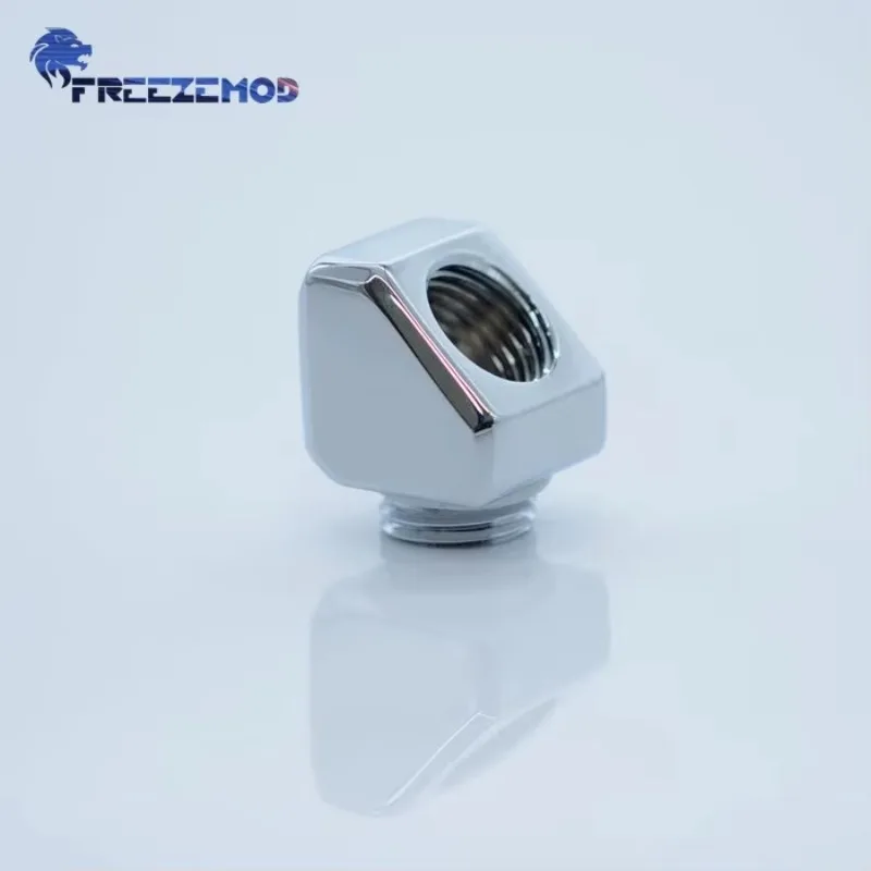 FREEZEMOD computer pc water cooler fitting adapter elbow 45 degree bevel inside and outside teeth. BNYWT-D45