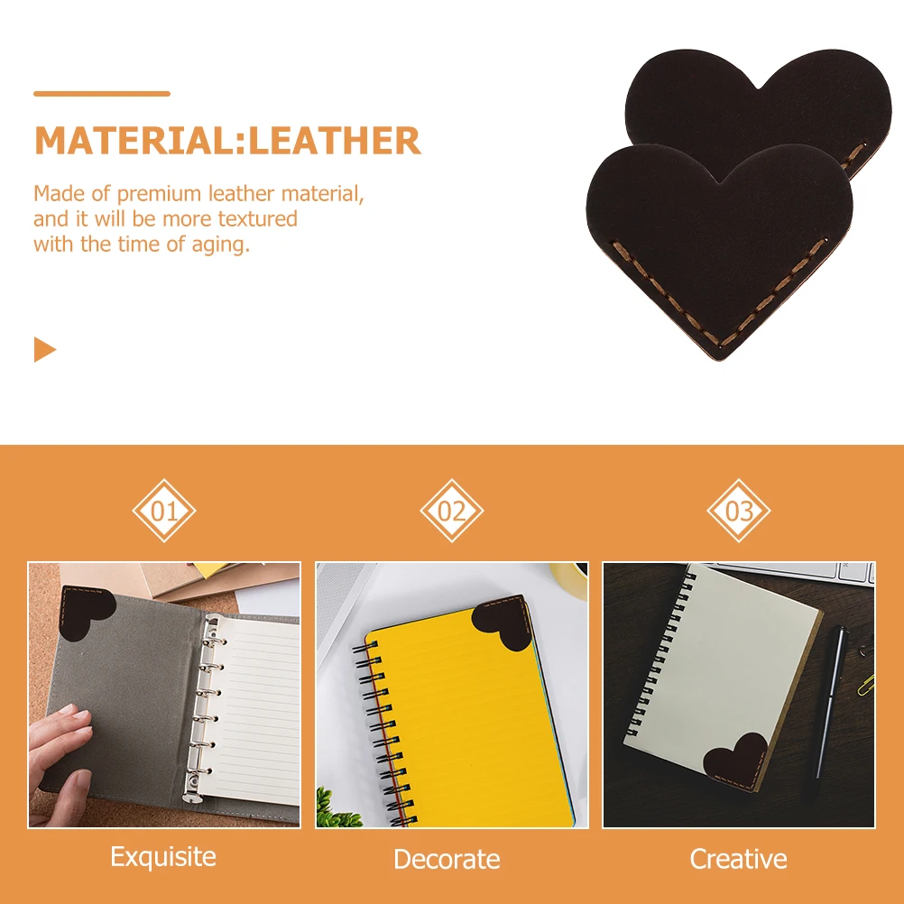 Закладки в форме сердца, угловая защитная крышка, винтажные закладки, аксессуары