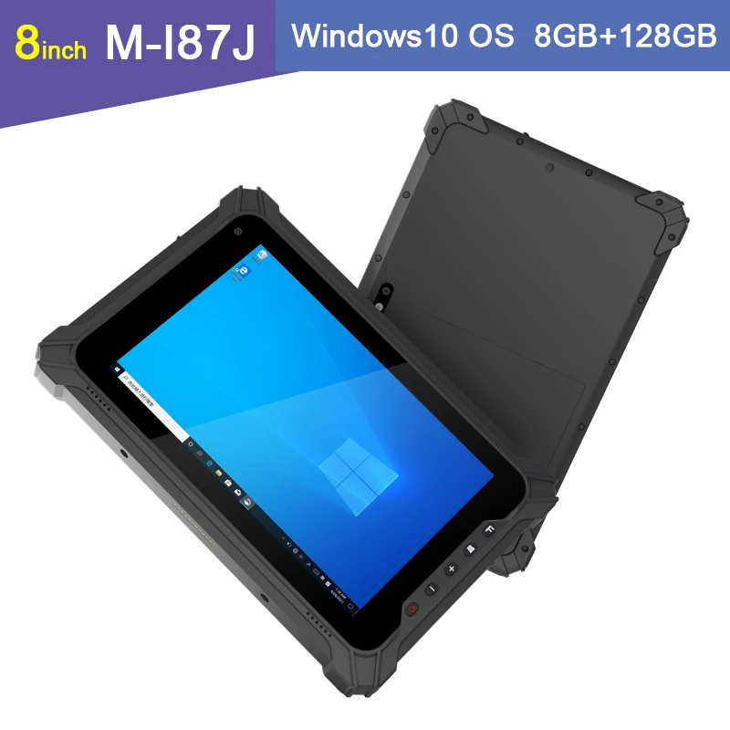 Rugged Windows10 Home Tablets PC 8inch Touch Screen Industrial Computer PC Support 4G WIFI BT GPS 2D Scanner Charge Cradle PDA