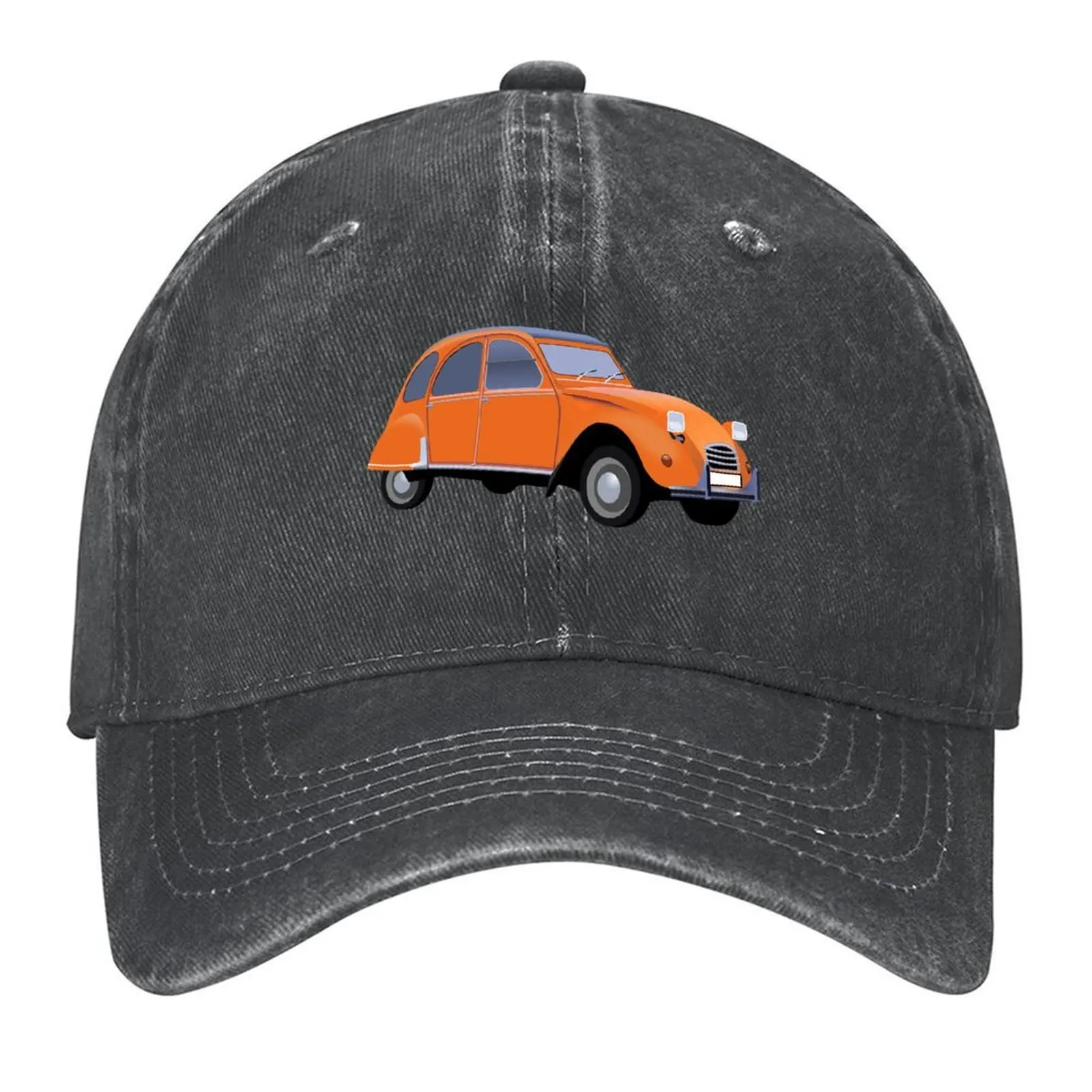 

Iconic Citroen 2CV in orange. Baseball Cap Luxury man cap Luxury Cap New In The Hat Hat Man For The Sun Women Men's