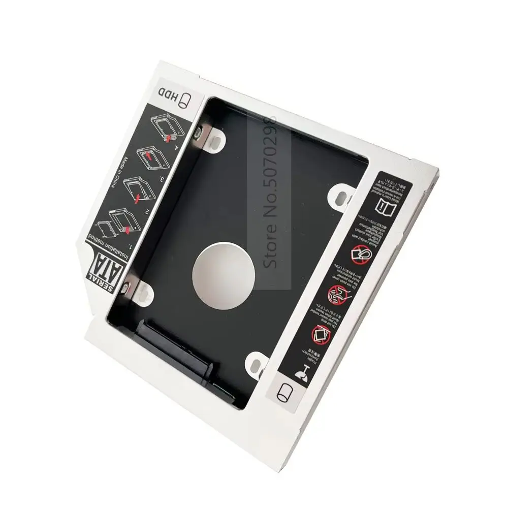 

12.7mm 2nd HDD SSD Hard Drive Optical bay Caddy Frame Adapter for Lenovo IdeaPad G480 G575 G570 G580 G585 G770 G770L G780 G590