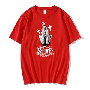 Unisex Santa Fe Klan manga curta camiseta, Hip Hop Rapper, Todo Y Nada Tour Merch, Crewneck Tee, Streetwear moda roupas 10 principais vendas camisa de santa fe - №9
