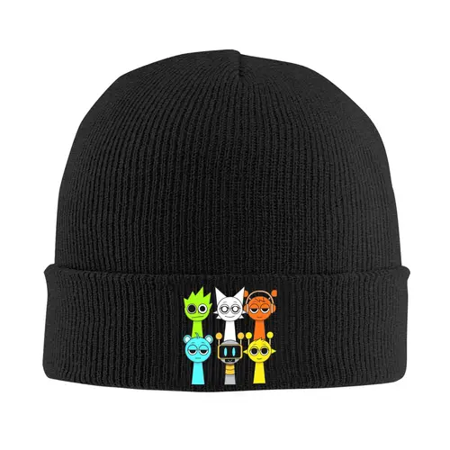 Incredibox Sprunki 니트 모자 비니, 가을 겨울 모자, 따뜻한 아크릴 거리 재미있는 게임 모자, 남녀공용 선물