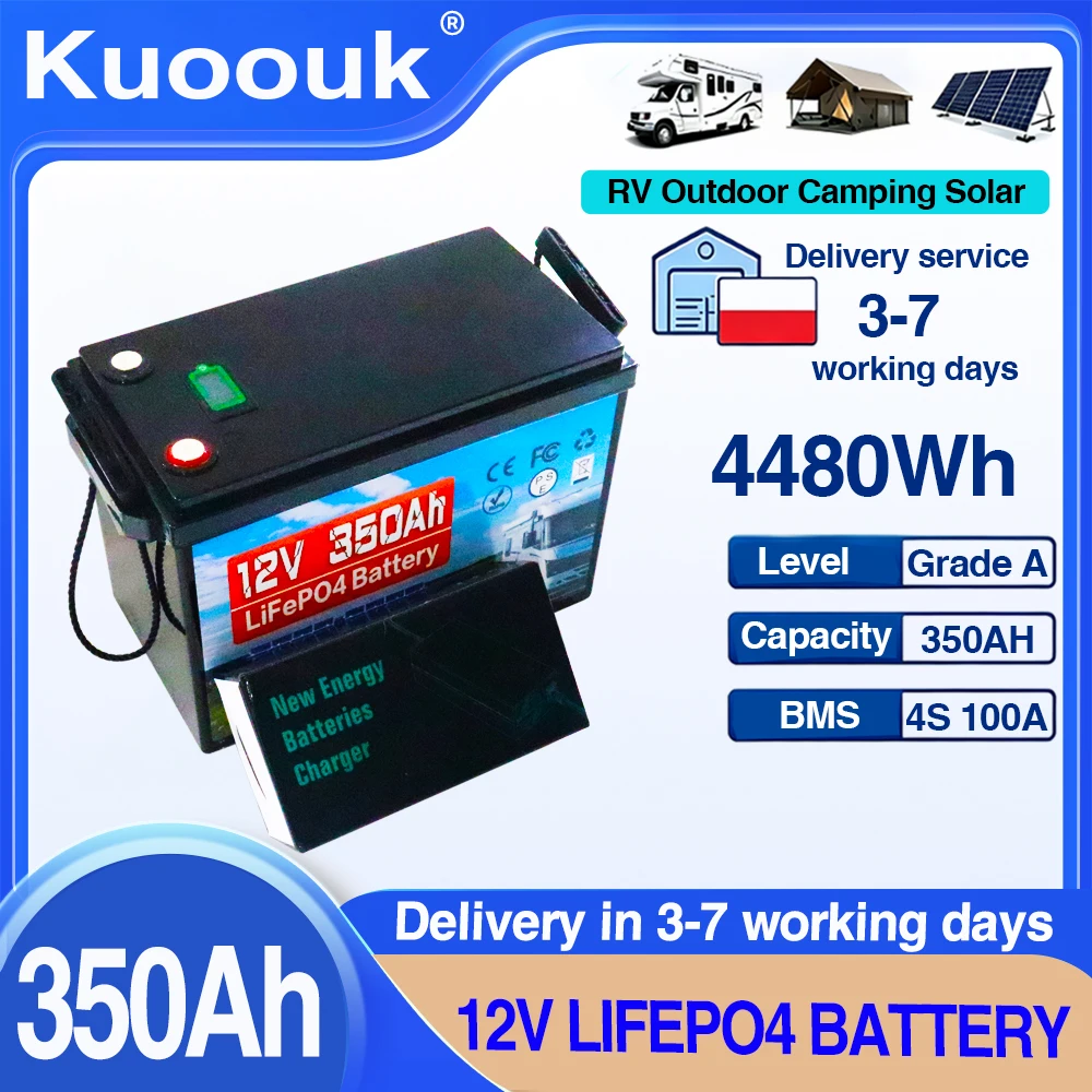 Image of 12V350Ah LiFePO4-Batterie für Wohnmobile, Golfcarts, Offroad-Fahrzeuge und Netzunabhängige Anwendungen