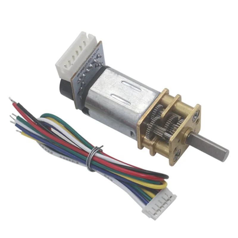 N20 Mini Micro Metal Gear Motor DC 3/6/12V Encoder Gear Motor 19-3000RPM Slow Speed Reduction Gear Reducer Motor Geared Motors