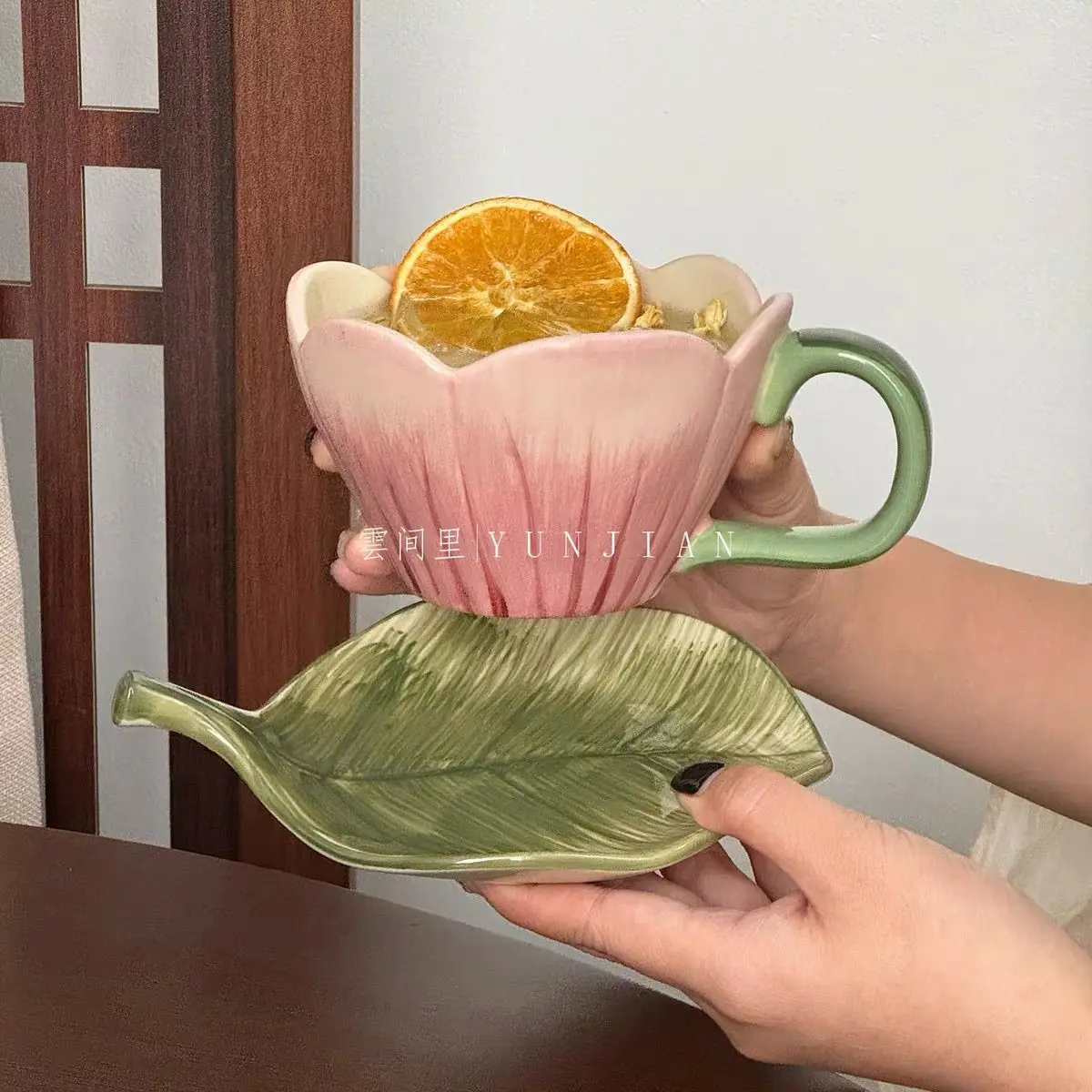 CX retro cup ceramic hand-painted tulip high value coffee cup