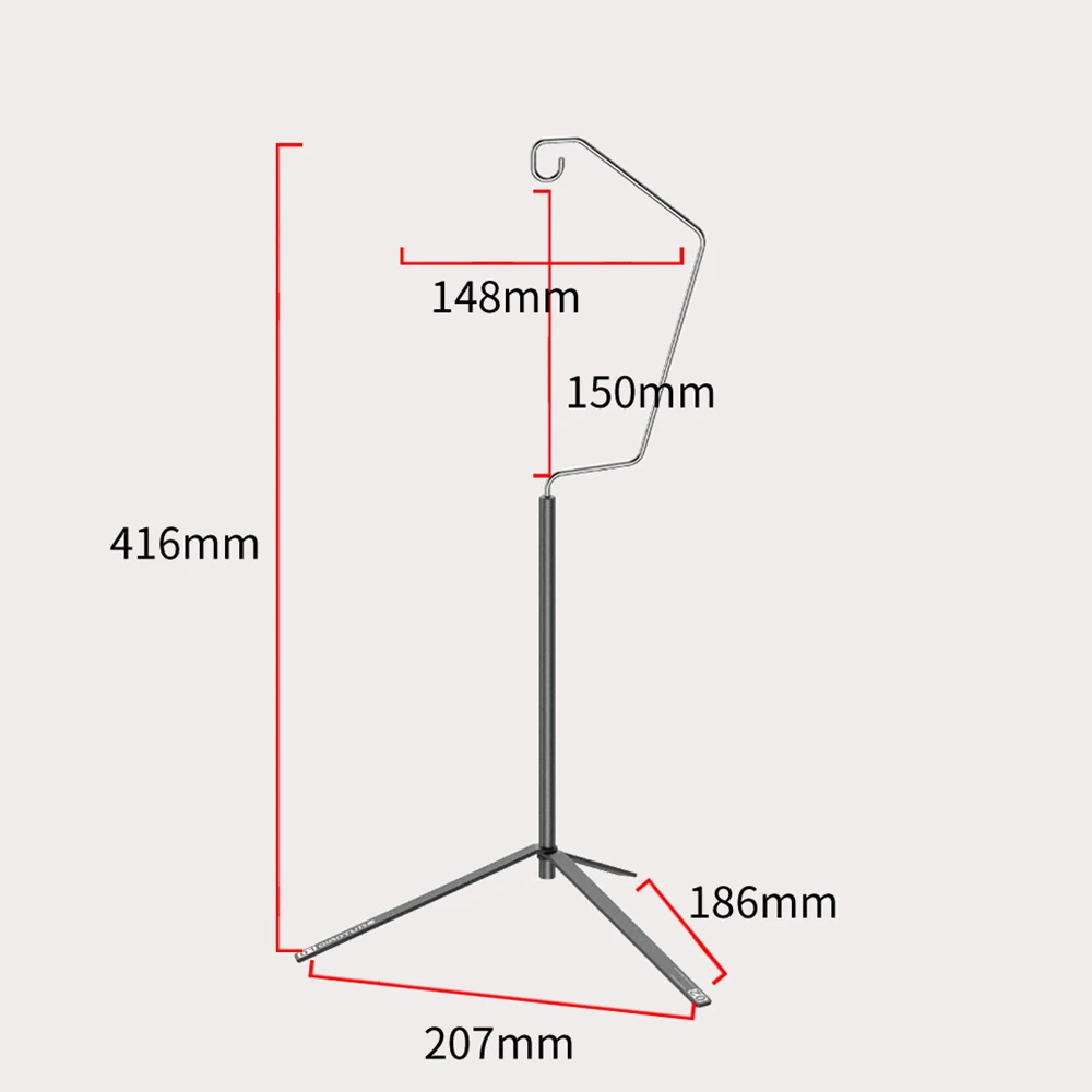 Detachable Lantern Stand Light Rack, Folding Camping Light Holder, Tabletop Lightweight Tripod Light Stand image 4