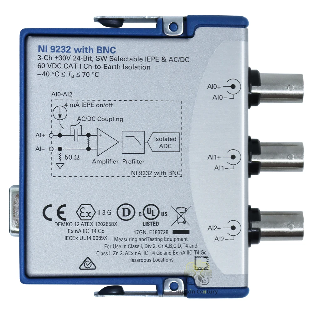 FOR NI-9232 3-Channel 102.4 kS/s/ch ±30 V C-Series Sound and Vibration Input Board with IEPE 24-Bit Anti-Aliasing Genuine
