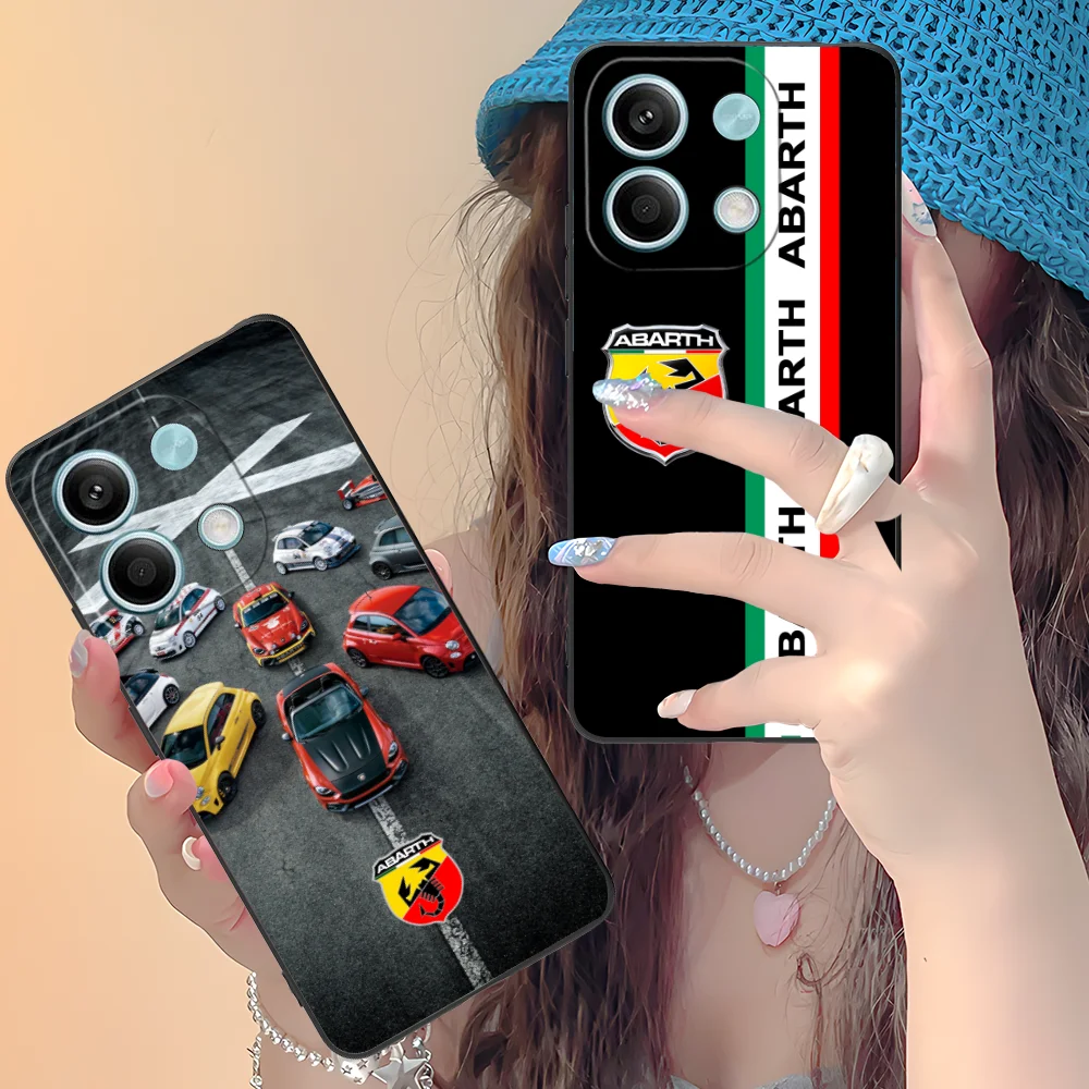 Mobile A-Abarths Phone Case for Xiaomi Redmi Note 13 12 11 10 9 8 7 6 S A Pro Lite Plus 5G Black Smartphone Cover Cellphones