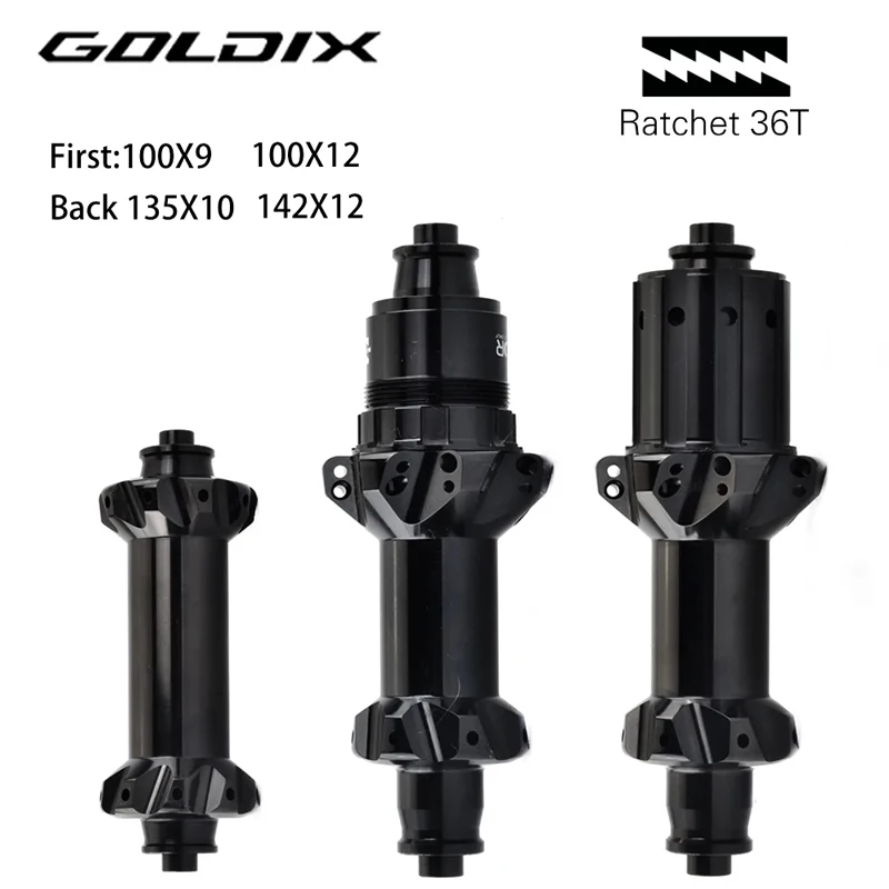 

GOLDIX Road Bicycle Hub: 36T Lightweight Ratchet 21/24 holes without LG Straight-Pull Spokes Center lock and V-shaped brake