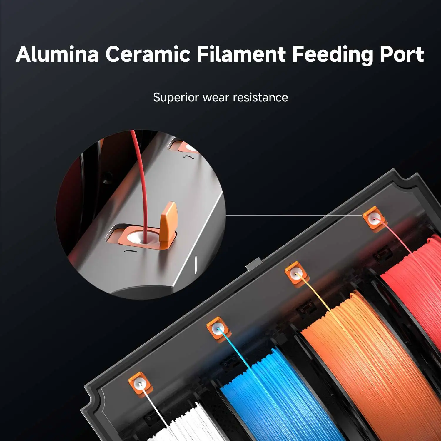Anycubic ACE 2 Pro 4-Color AMS Filament System 65c Drying Kobra X/S1/S1 Max 3D Printer Filament Dryer Box Alumina Ceramic 100%
