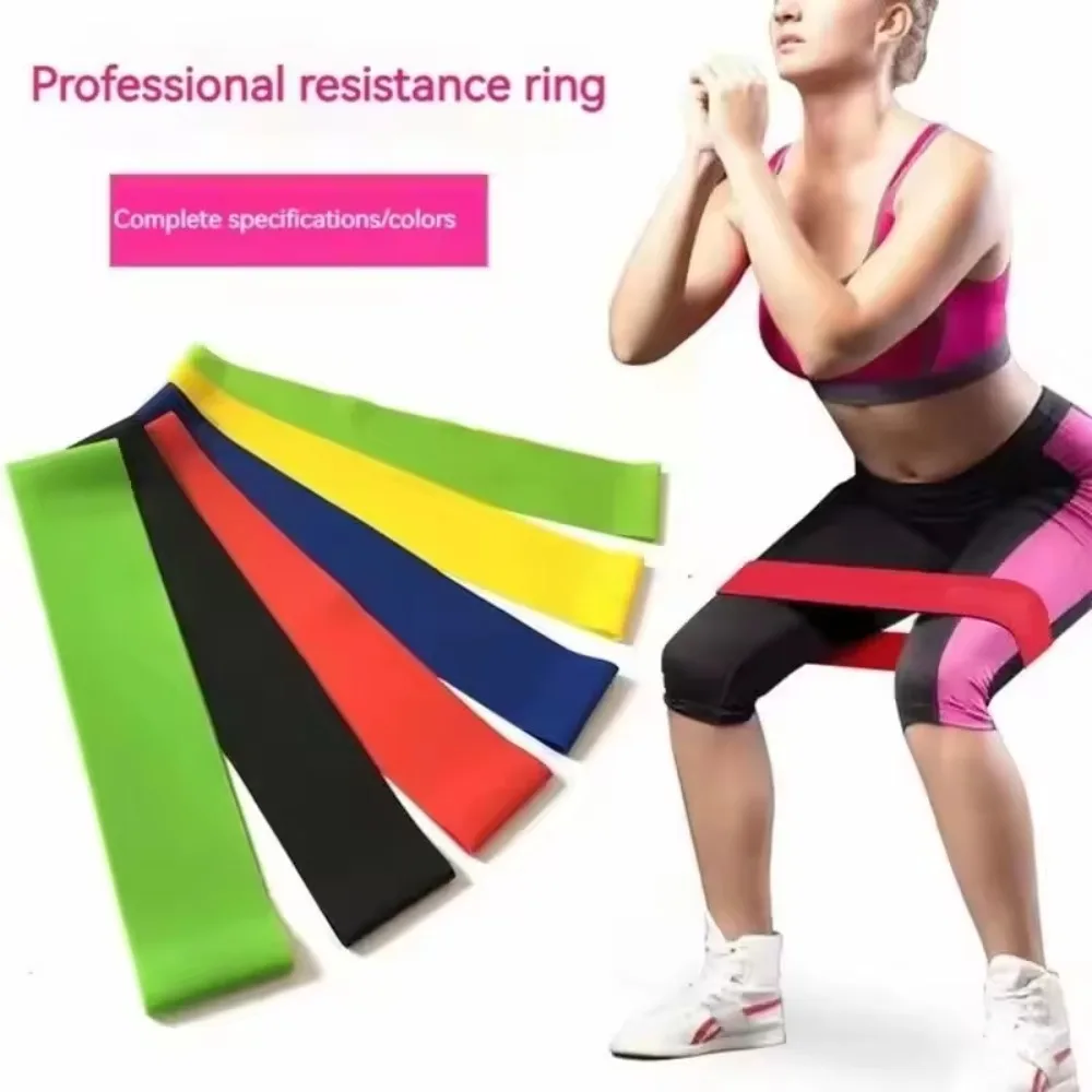 1PC Mini Bande de Résistance en Latex pour Fitness, Entraînement de Force et Étirements des Hanches