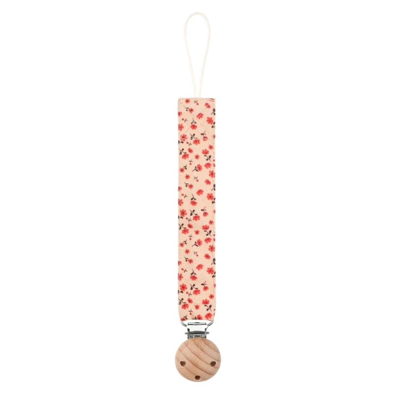 Baby Teether Chain Flowers Pattern Pacifier Clip