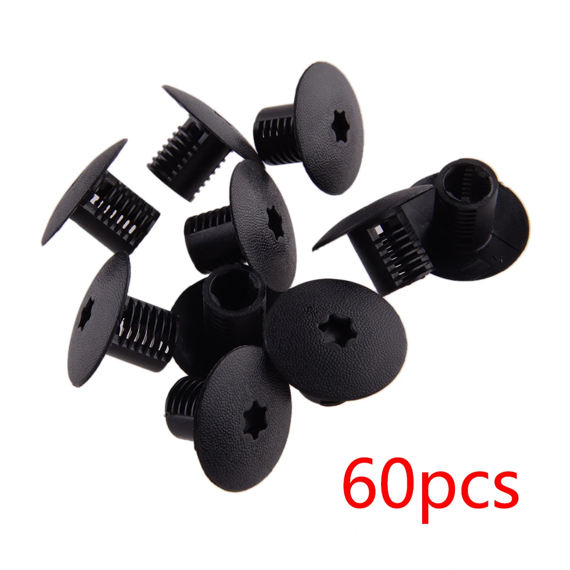 60pcs/Set Black Cowl Top Stud Retainer Clips Fasteners Nylon Fit for Chrysler Dodge Ram 6503339