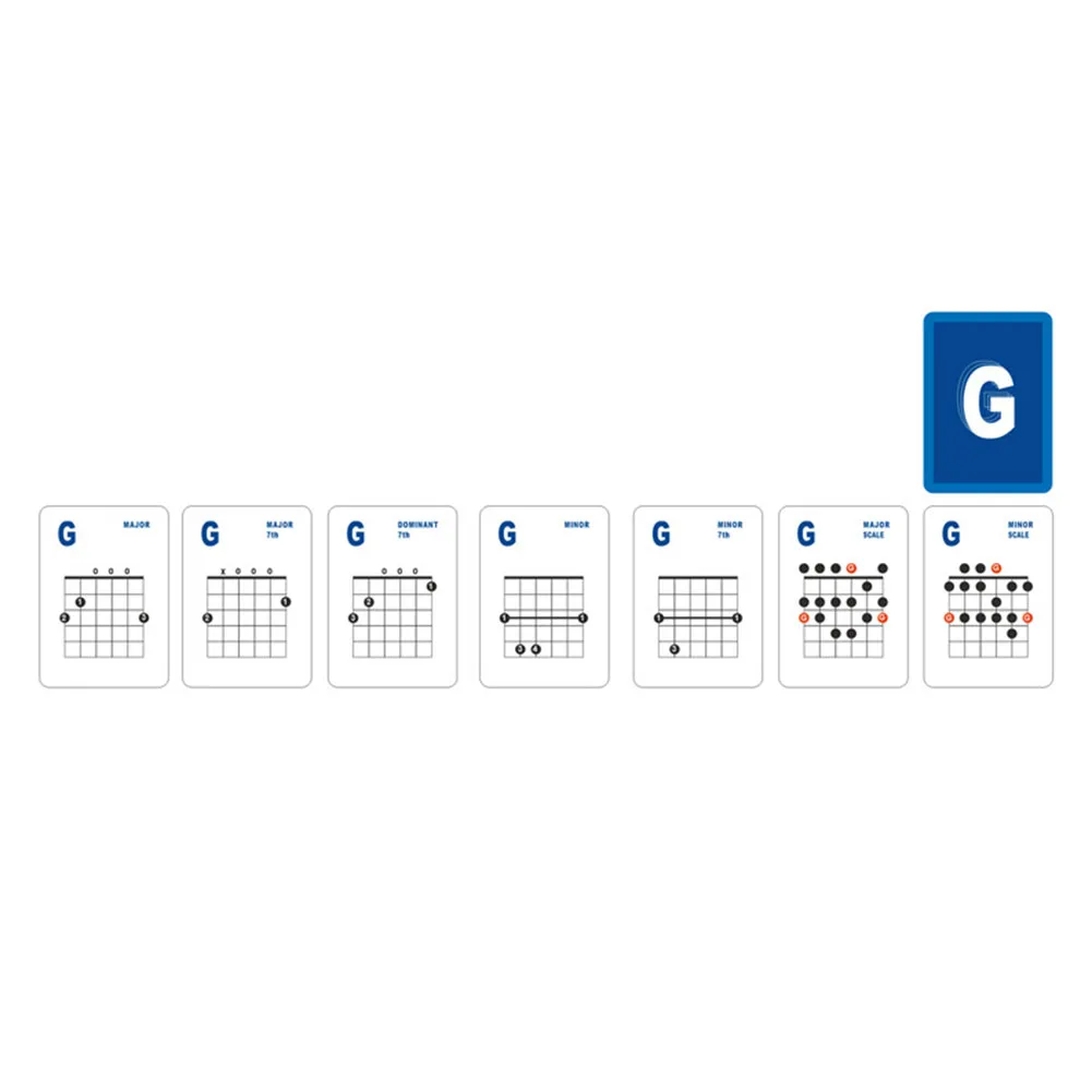 

Для начинающих гитарных аккордов и масштабных карточек с 49 флэш-картами, закрывающих необходимое положение на гриф и весы.