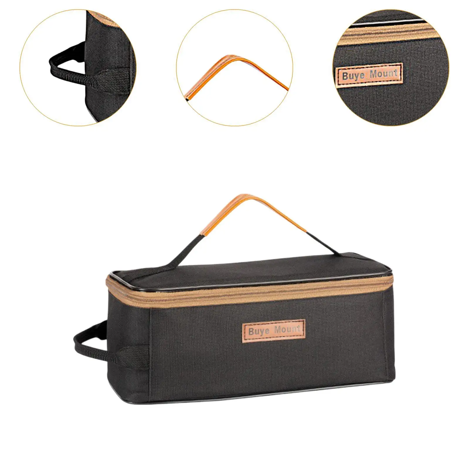 Camping Cook Tool Storage Organizer Portable Travel Bag with Handle Rectangle Tote for Outdoor Camping Accessory