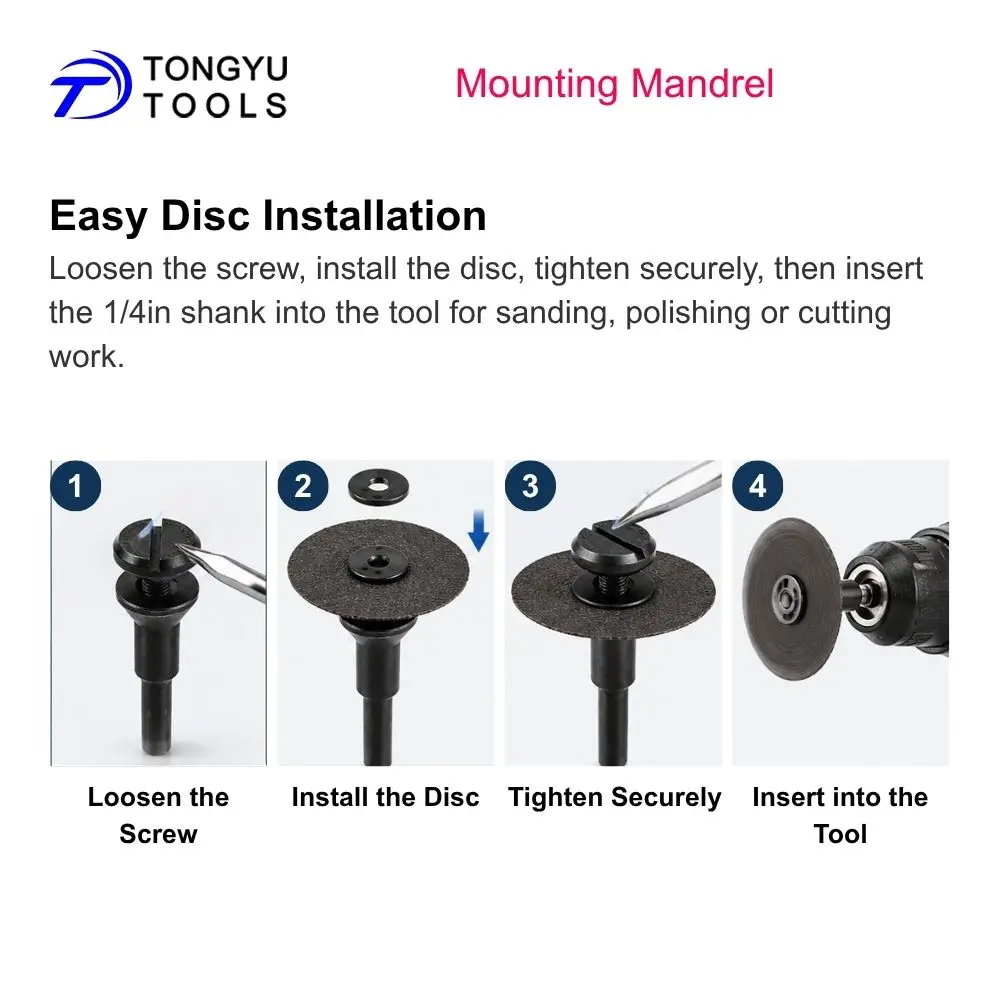 Montagedorn-Adapter 1/4" Schaft 3/8" 1/4" Aufnahmeloch für Trennscheibe Kreissägeblatt Druckluftschleifer Rotationswerkzeug – Detail 5