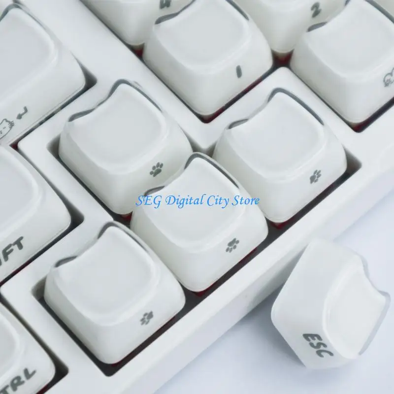 U75B Material 119Keys Shining Jelly Keycap Set Side Printed Characters MAO Height