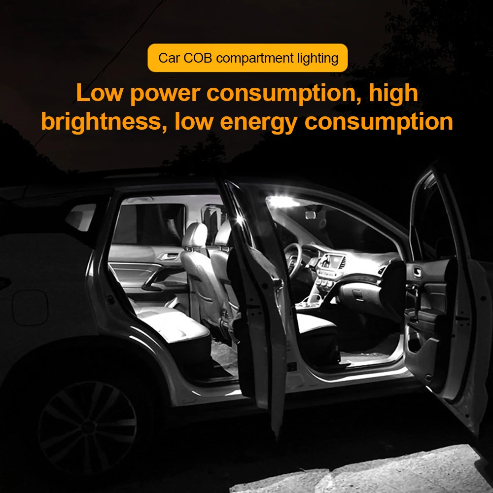 10 шт. автомобильные светодиодные фонари панель 18/24/36/48 SMD T10 BA9s 12 В COB лампа автомобильный купольный светильник лампы для чтения авто аксессуары для интерьера