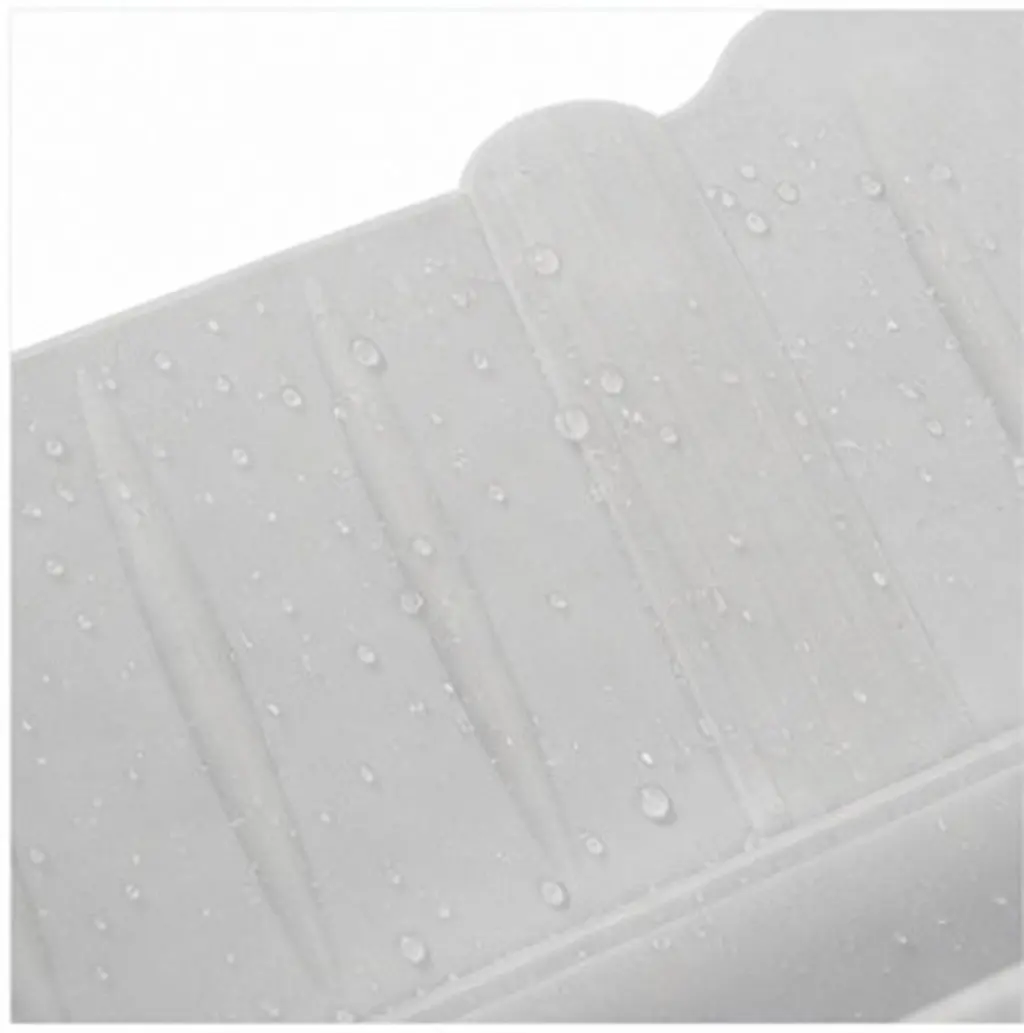 Sink Splash Guard Tray Multifunctional Silicone Edge Protector Kitchen Storage Rack Splashproof Barrier for Sink Bathtub Sponge