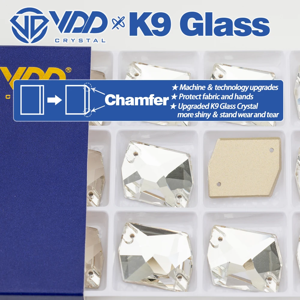 VDD S101 Kristall Cosmic K9 Glas Aufnähbare Strasssteine Hochwertige AAAAA Kristall-Flachsteine zum Aufnähen – Detail 2